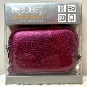 🥳 HPx3 🥳C.R. Gibson "Bejeweled Purple Rein" Zippered Pouch